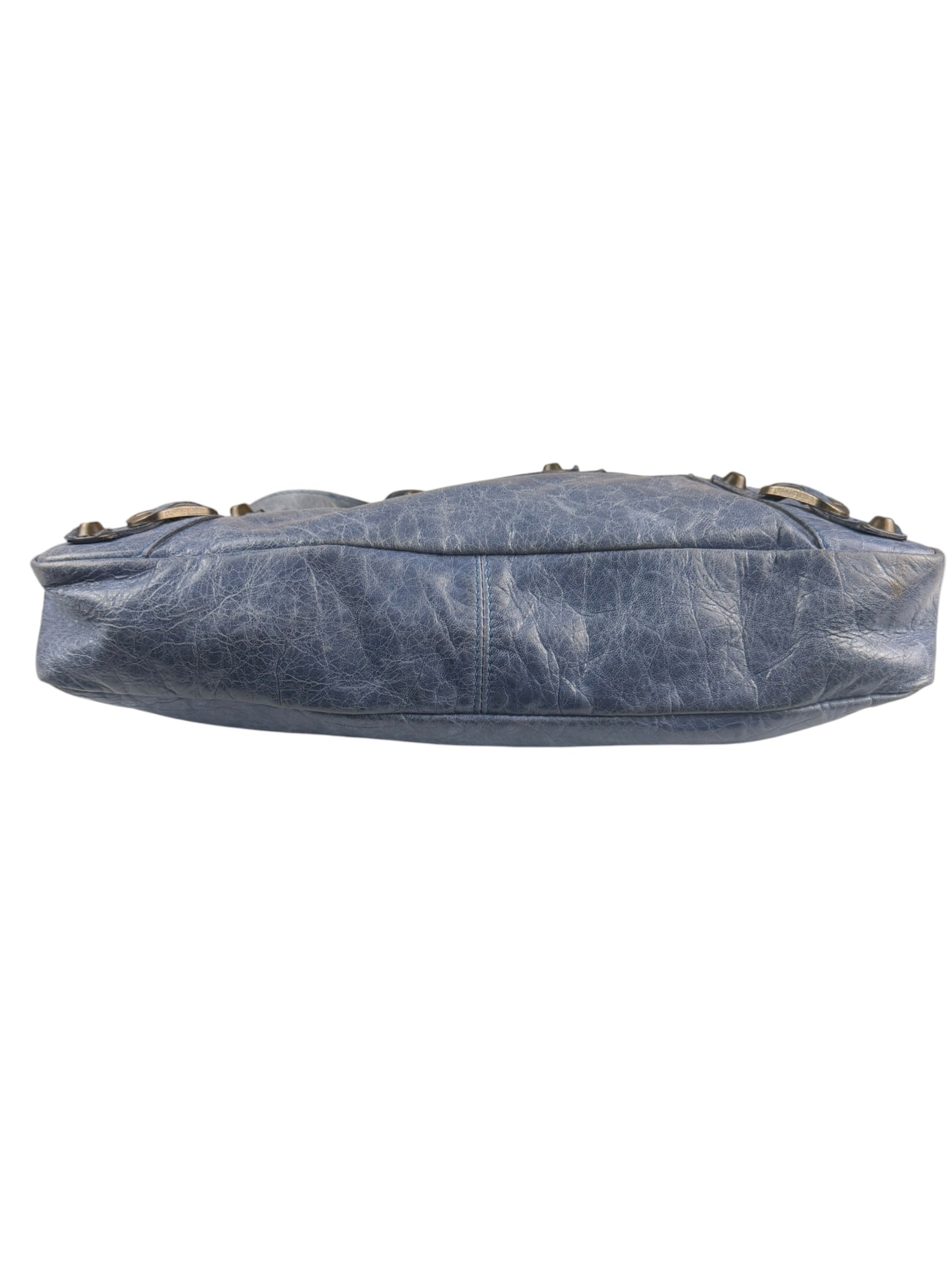 Balenciaga Blue Leather Two-Way First City Bag