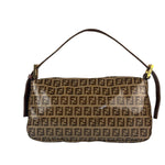 Fendi Brown PVC Zucca Baguette