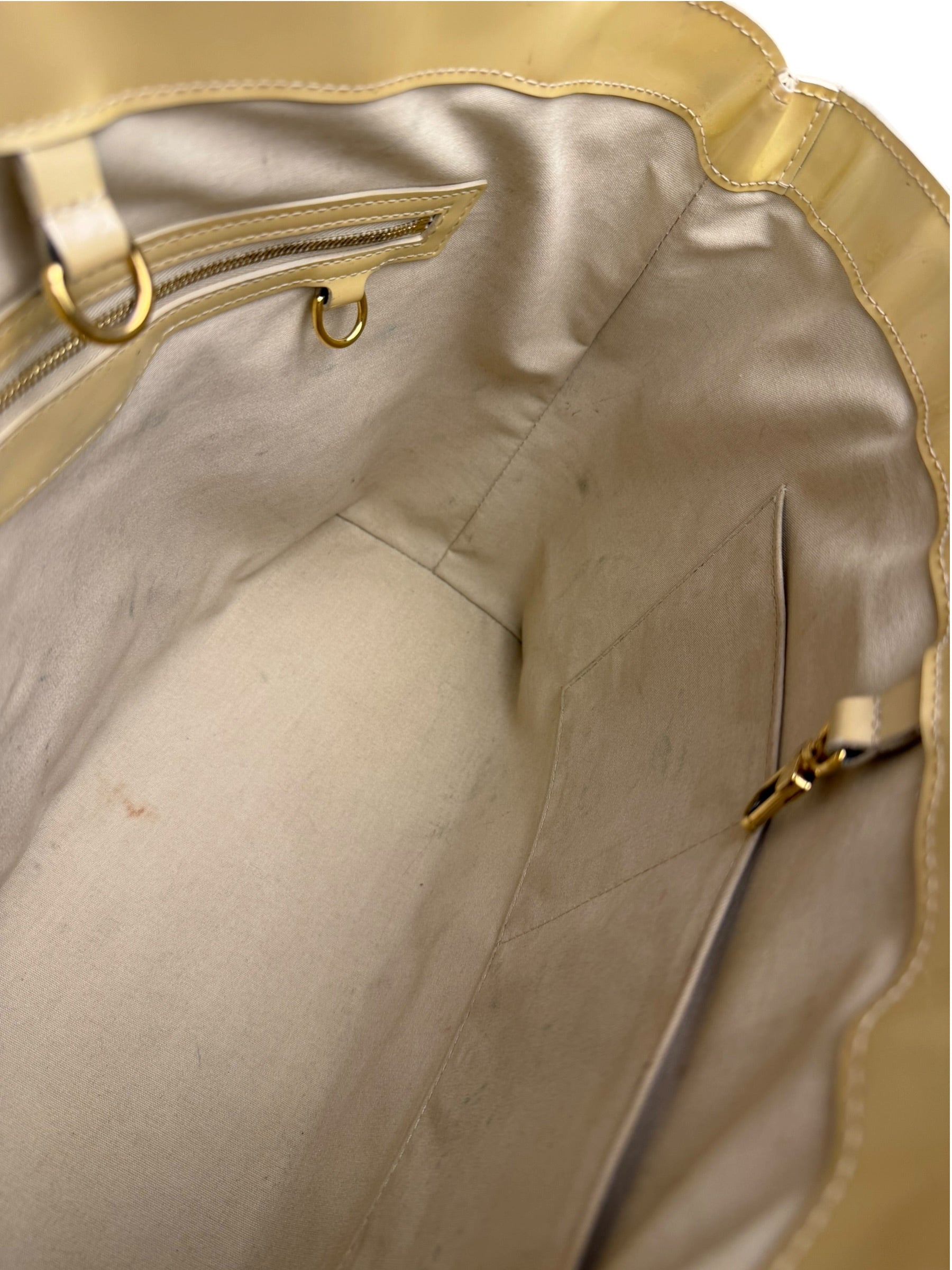 Louis Vuitton Yellow Vernis Wilshire Tote MM