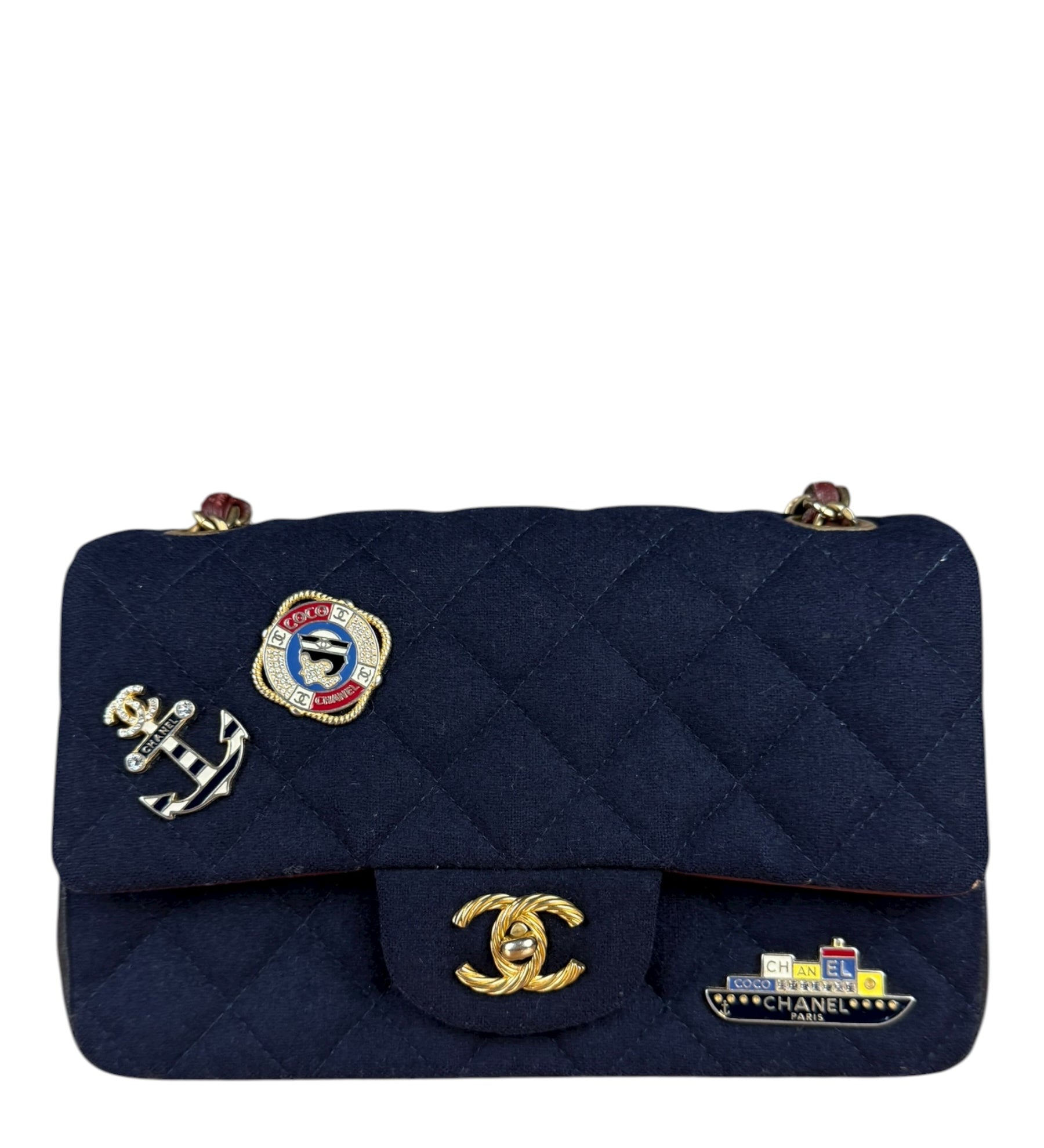 Chanel Quilted Navy Paris Hamburg Collection 2018