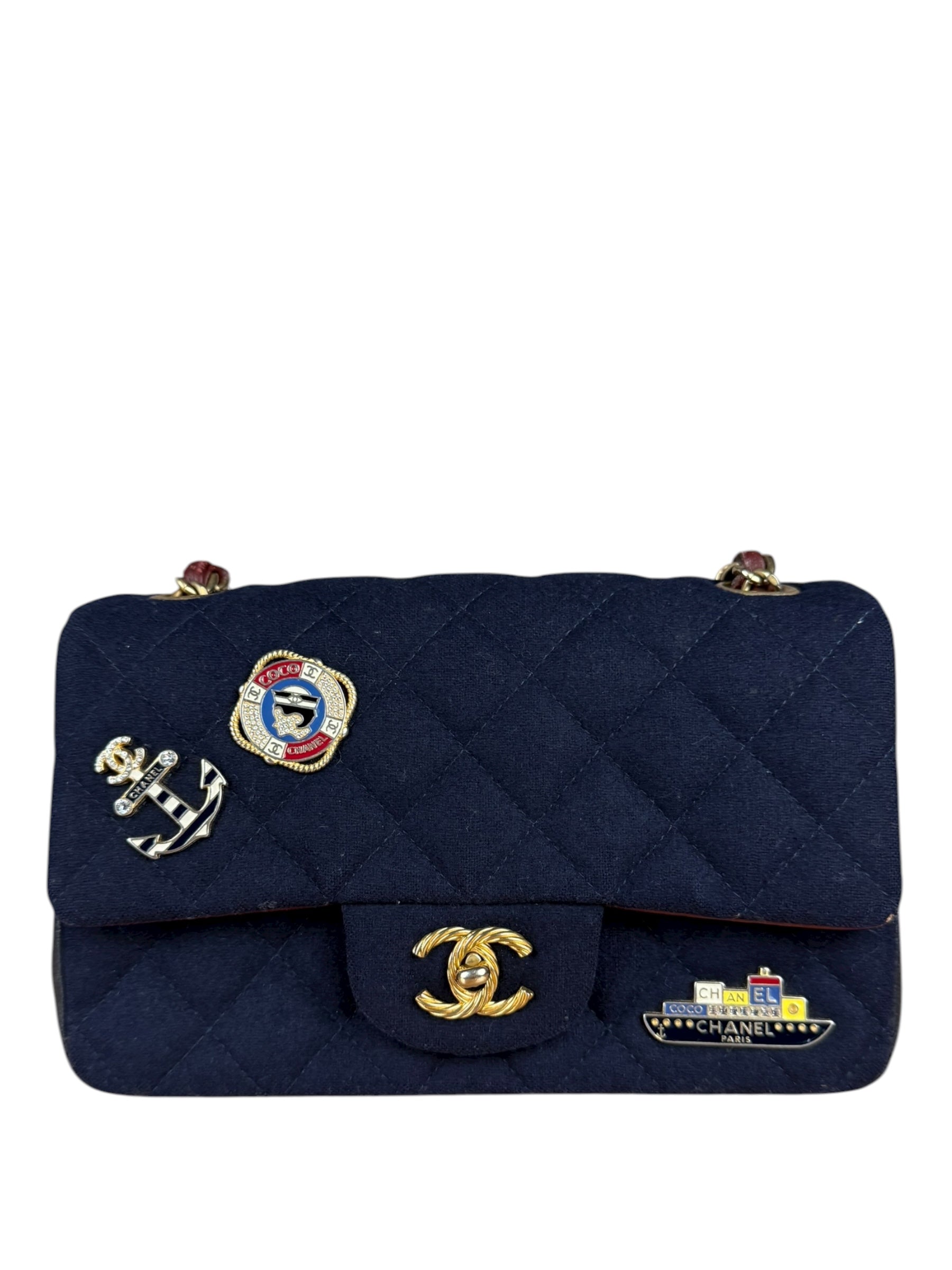 Chanel Quilted Navy Paris Hamburg Collection 2018