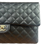 Chanel Black Caviar Quilted Flap Clutch Bag 2019