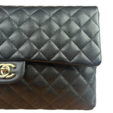 Chanel Black Caviar Quilted Flap Clutch Bag 2019