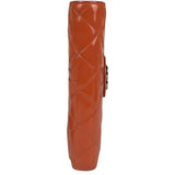 Chanel Peach Patent Quilted Compact Zip Wallet 2011