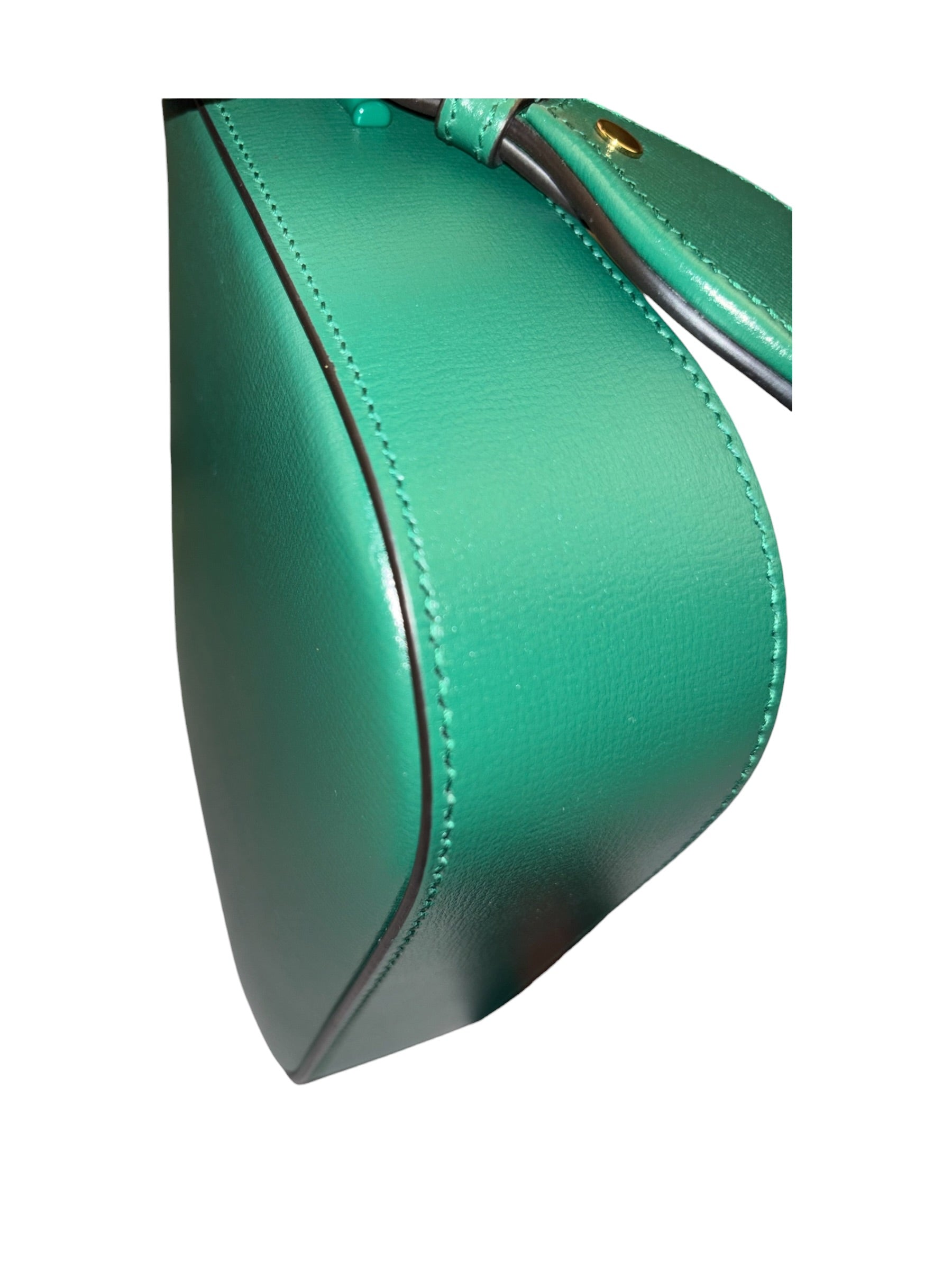 Gucci Green Leather Horsebit Shoulder Bag