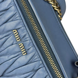 Miu Miu Blue Leather Chain Camera 2Way Shoulder Bag