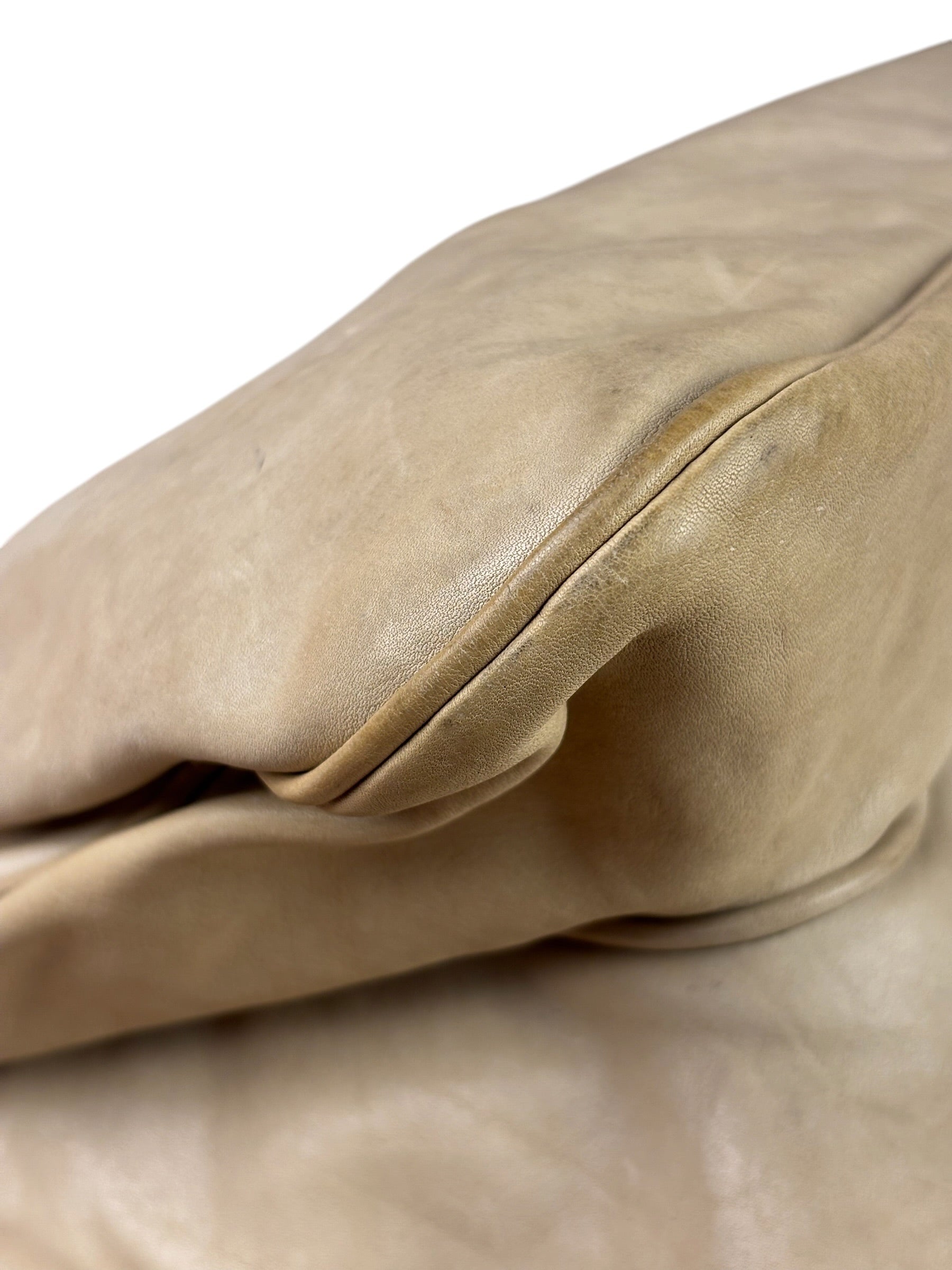 Christian Dior Beige Large Gaucho Double Saddle Shoulder Bag