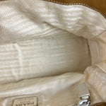 Prada Vintage White/Brown Top Handle Bag