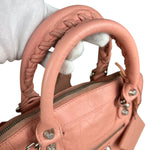 Balenciaga Pink Moto Leather Dome 2Way City Bag