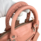 Balenciaga Pink Moto Leather Dome 2Way City Bag