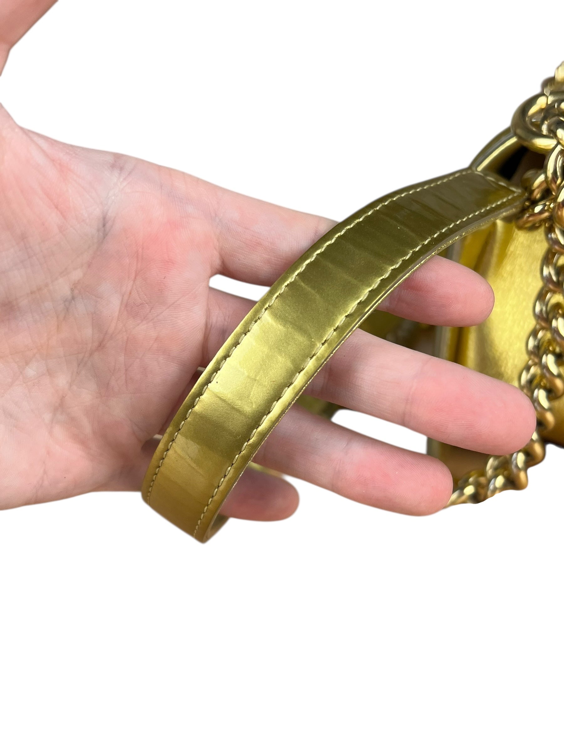 Chanel Gold Metallic CC Boy Bag 2014