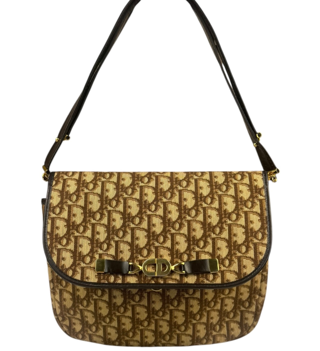 Christian Dior Vintage Brown Trotter Shoulder Bag