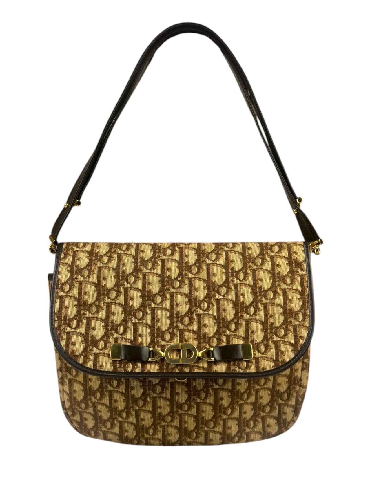 Christian Dior Vintage Brown Trotter Shoulder Bag
