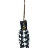 Versace Black/White Tweed Pochette