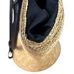 Balenciaga Raffia Woven/Leather Trim Beach Tote
