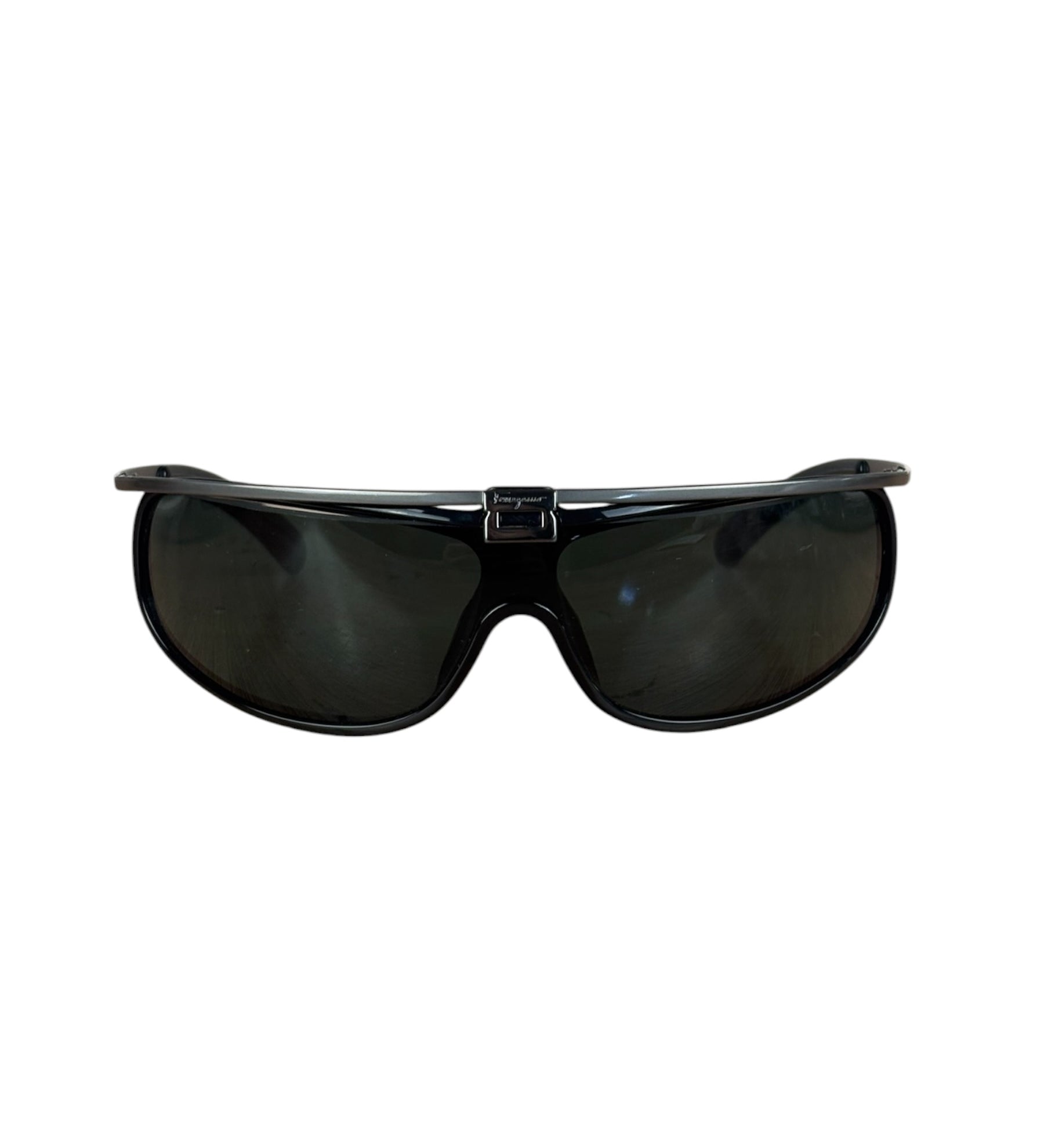 Salvatore Ferragamo Coveted Rimless Shield Masks Sunglasses