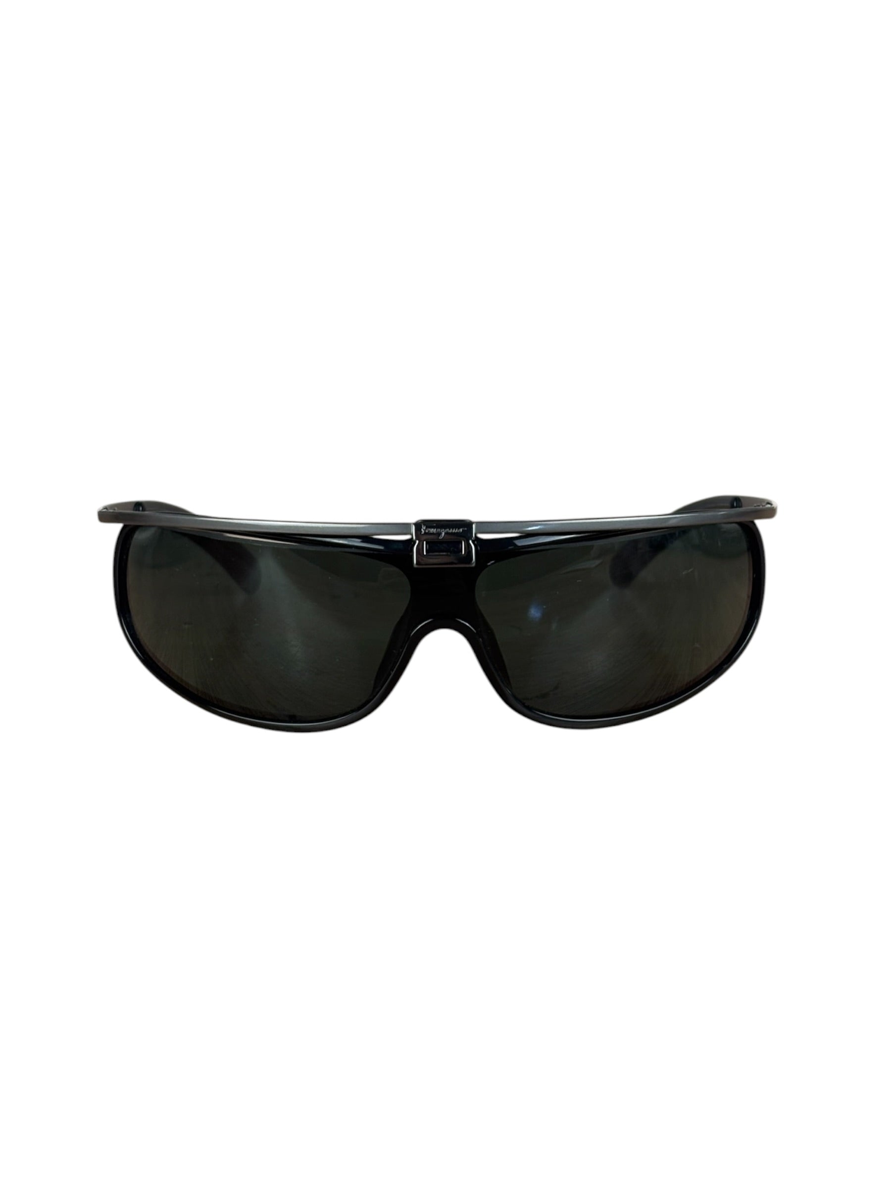 Salvatore Ferragamo Coveted Rimless Shield Masks Sunglasses