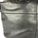 Givenchy Vintage Black Leather Nightinagale Braided Handles Hobo Bag