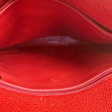 Chanel Red Caviar Leather CC Logo Tote Bag