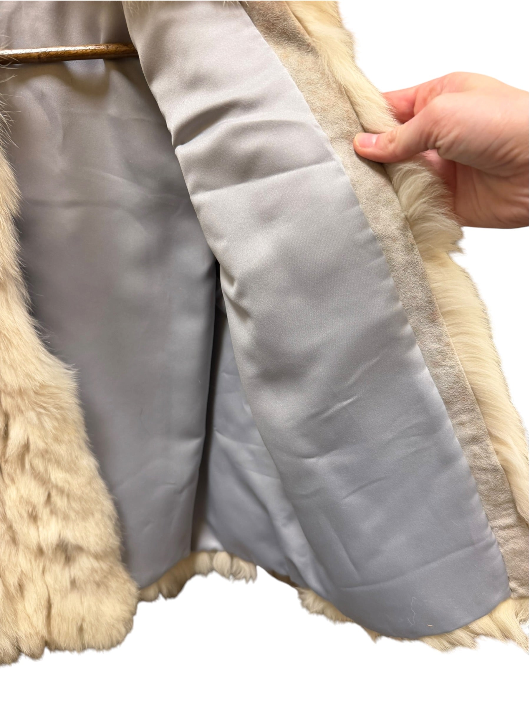 Vintage Ivory/Brown Fox Fur Coat