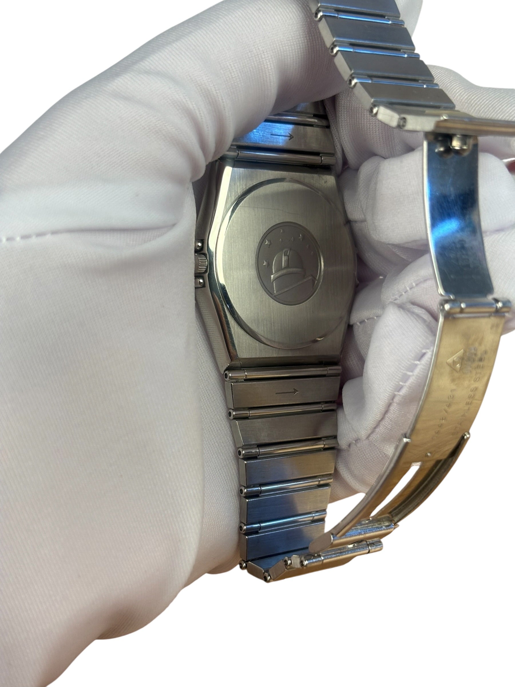Omega Constellation White Dial Blue Hands
