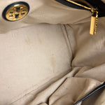 Tory Burch Saffiano Leather Navy Boston Bag