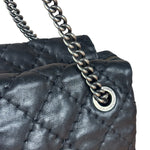 Chanel Black Leather Paris Moscow Flap/Chain Shoulder Bag 2005
