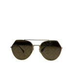 Fendi Gold-Toned Eyeline Aviator Sunglasses FF0494/S