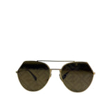 Fendi Gold-Toned Eyeline Aviator Sunglasses FF0494/S
