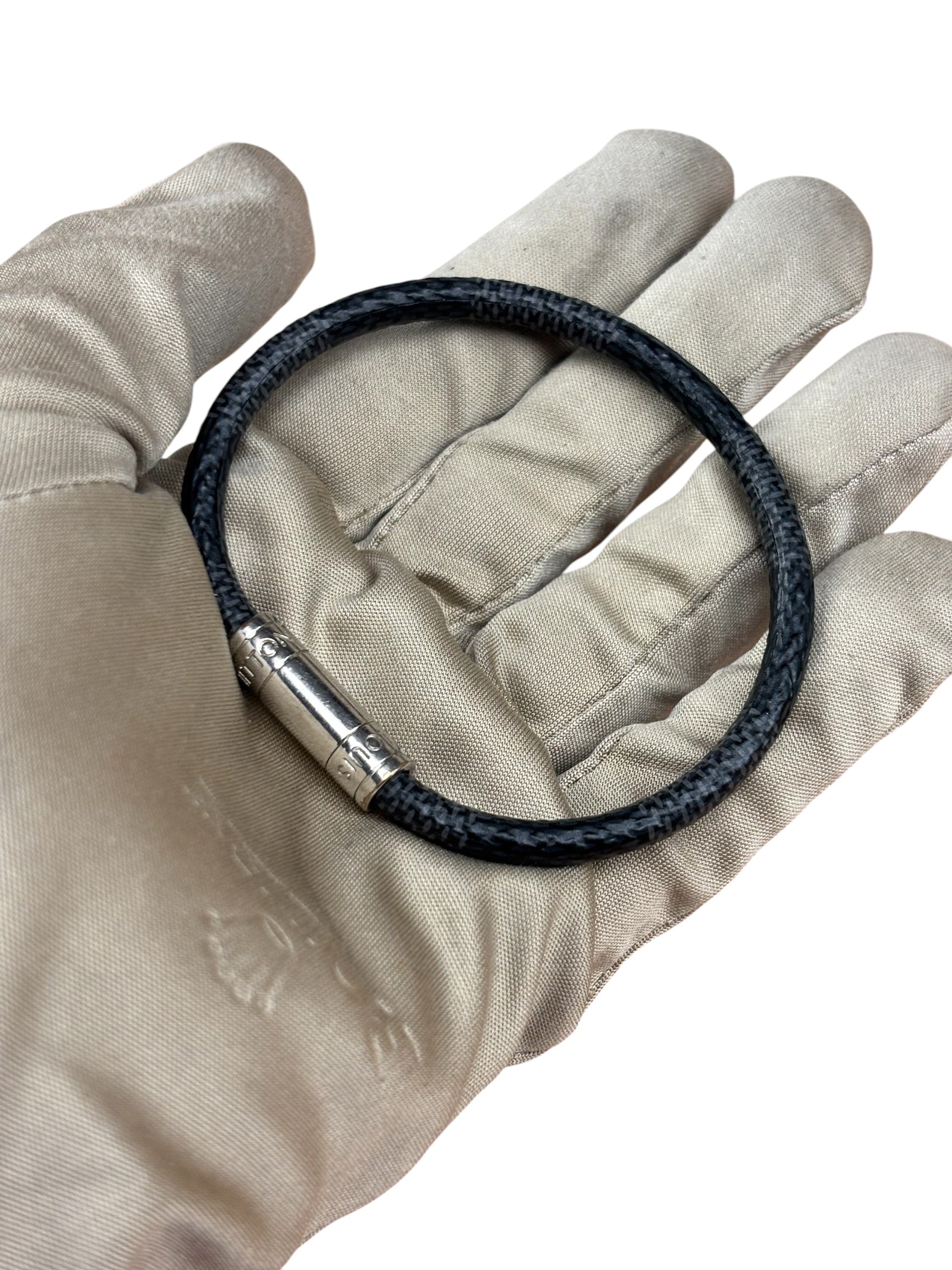 Louis Vuitton Canvas Damier Graphite Keep It Bracelet