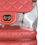 Chanel 2018 Pink Quilted PVC Vanity Zip Backpack