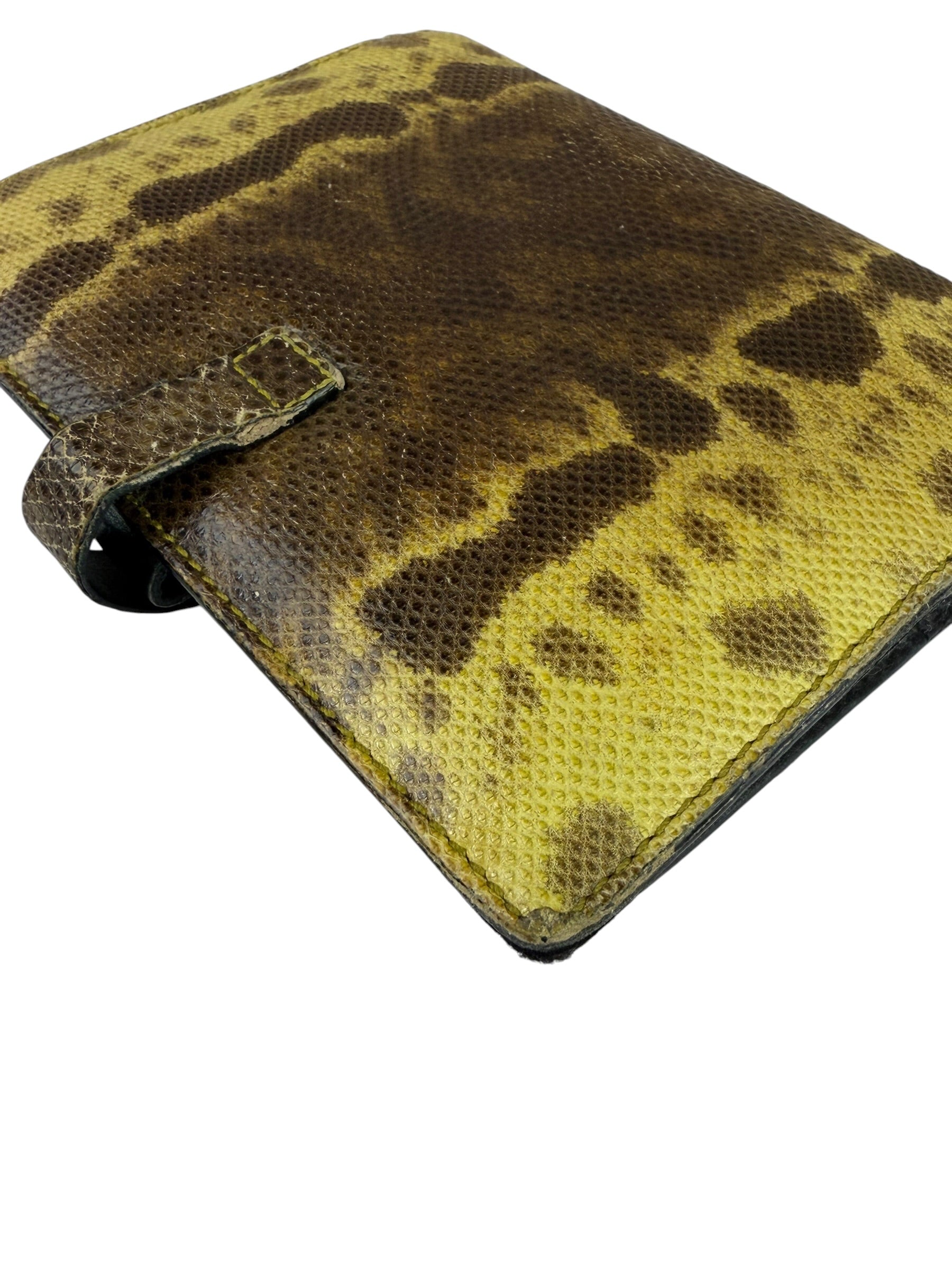 Gucci Yellow/Brown Snakeskin Agenda Cover