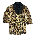 Emba Vintage Cheetah Print Fur Reversible Coat