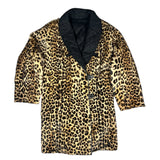 Emba Vintage Cheetah Print Fur Reversible Coat