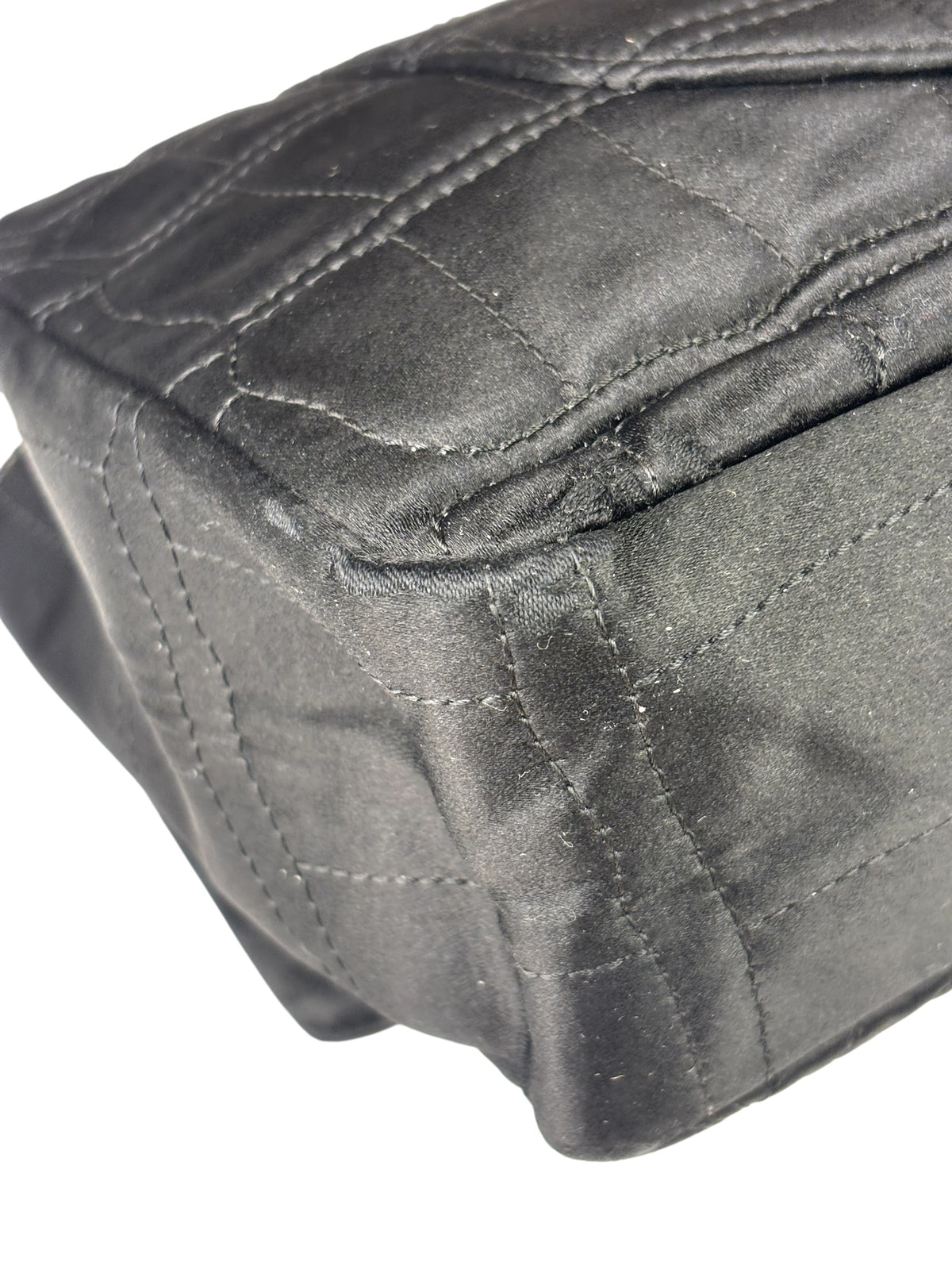 Chanel Black Matelasse Silk Double Flap Bag 2006