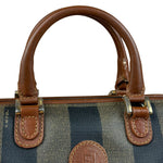 Fendi Vintage Pequin Stripped Nano Boston Bag