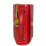 Versace Vintage Red Leather Top Handle Bag