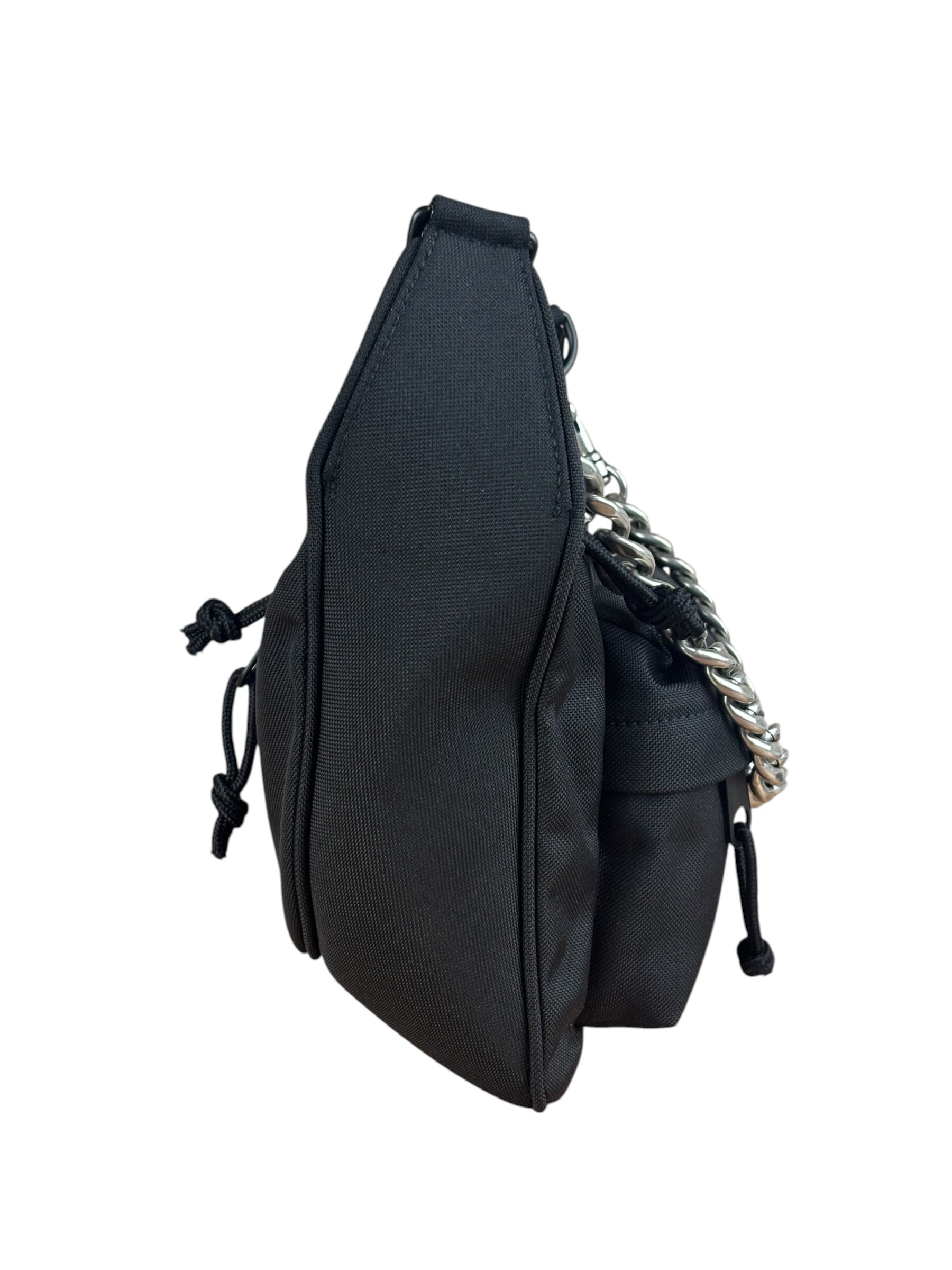 Balenciaga Black Nylon Chain Shoulder Bag
