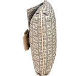 Fendi Pastel Pink Leather Trim Zucca Flap Vitello Tube Messenger Bag