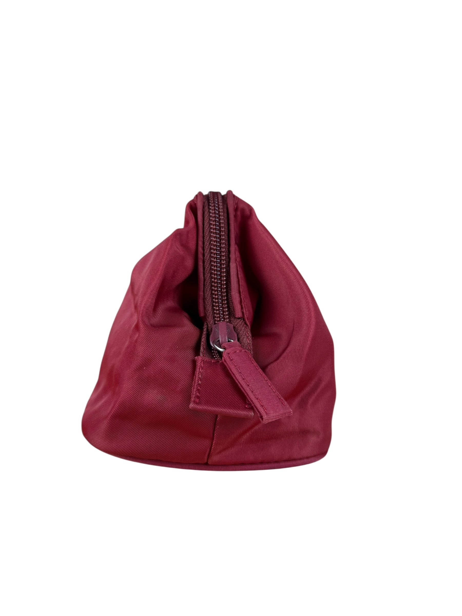 Prada Red Nylon Cosmetic Clutch
