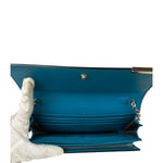 Gucci Turquoise Blue Guccissima Wallet On Chain
