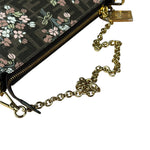 Fendi FF Floral Coated Canvas Chain Pochette