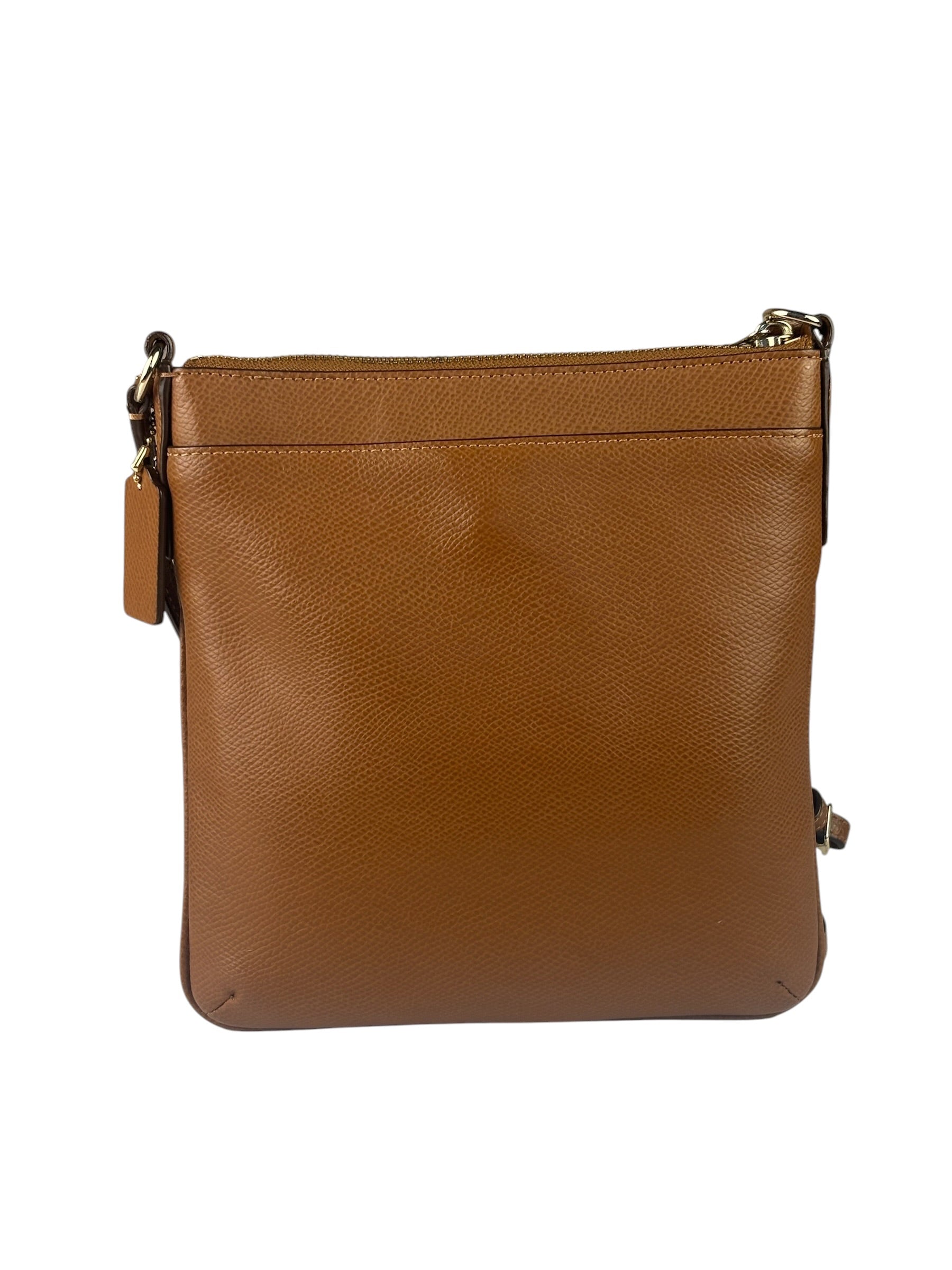 Coach Tan Brown Pebble Leather Crossbody Bag