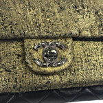 Chanel Black/Golden Quilted Lambskin Night Clutch On Chain Flap Bag 2012