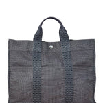 Hermes Grey Canvas Herline Tote Bag