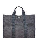 Hermes Grey Canvas Herline Tote Bag