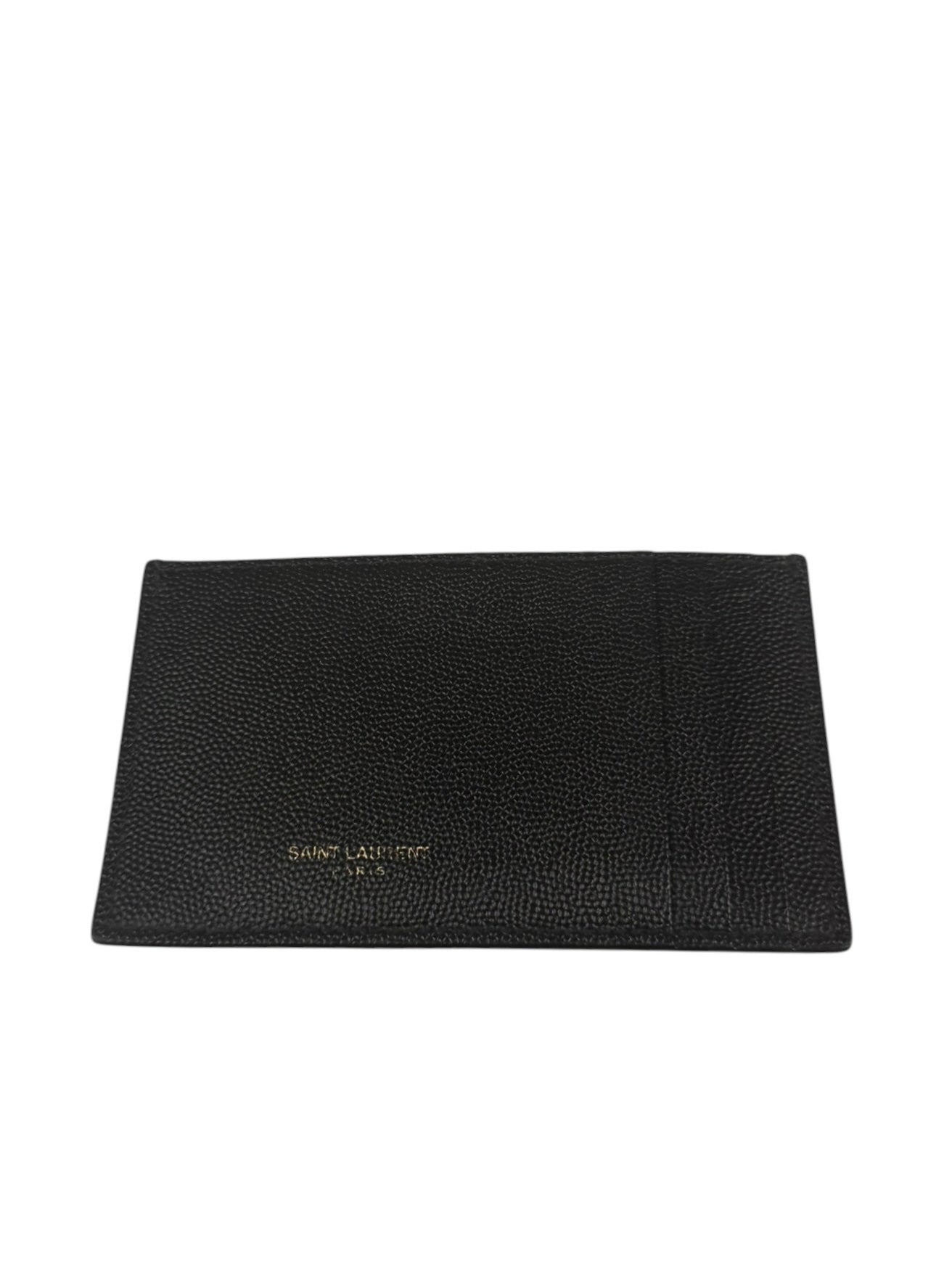 Yves Saint Laurent Black Leather Card Holder