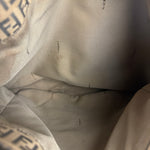 Fendi FF Beige Canvas Double Pocket Tote Bag