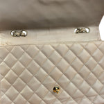 Chanel Beige Clair Jumbo Classic Flap Shoulder Bag 1990