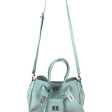 Balenciaga Blue Leather Mini Bel Air Carry All Two-Way Bag